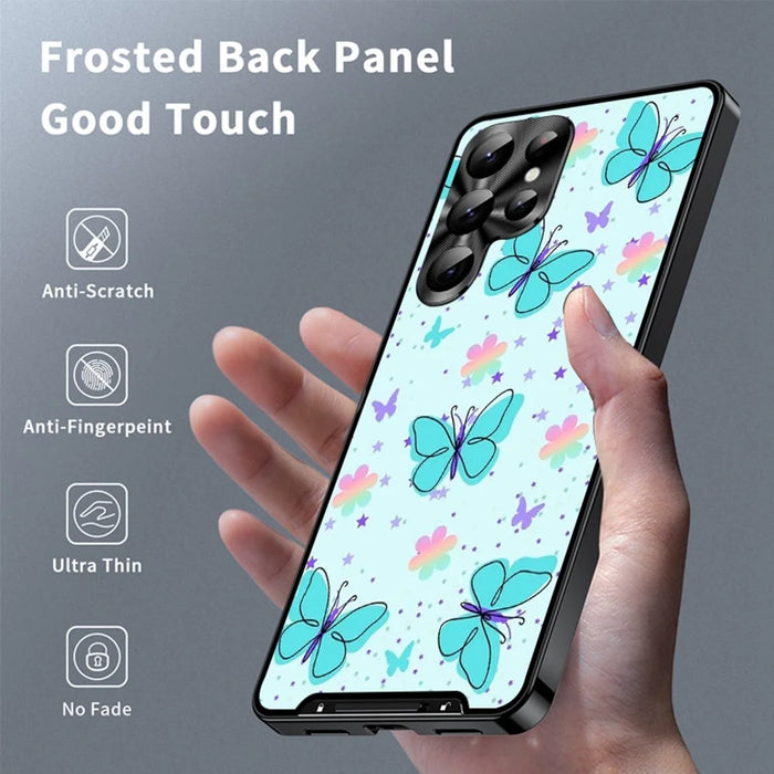 For Samsung Galaxy S26 Ultra Magnetic Case Butterfly Pattern PC+TPU Protective Phone Cover with Lens Film - LK00255-01 - 2