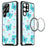 For Samsung Galaxy S25 Ultra Magnetic Case Butterfly Pattern PC+TPU Protective Phone Cover with Lens Film - LK00255-01 - 1