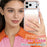 For iPhone 17 Pro Max Magnetic Case Gradient TPU PC Phone Back Cover with Lens Kickstand - Orange Gradient - 4