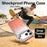 For iPhone 17 Pro Magnetic Case Gradient TPU PC Phone Back Cover with Lens Kickstand - Orange Gradient - 2