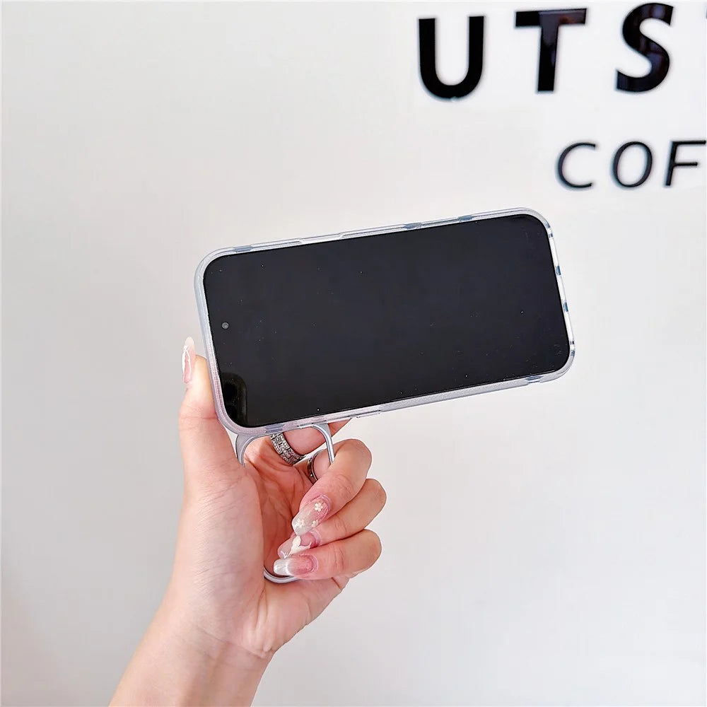 For iPhone  18 Pro / 17  Pro Magnetic Case Kickstand PC+TPU Brushed Phone Cover with Lens Film - Pink - 3
