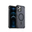 For iPhone 12 Pro / iPhone 12 Magnetic Case Electroplated Frame Skin-touch TPU+PC Phone Cover - Black - 1