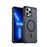 For iPhone 13 Pro Max Magnetic Case Electroplated Frame Skin-touch TPU+PC Phone Cover - Black - 1