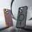 For iPhone 13 Pro Max Magnetic Case Electroplated Frame Skin-touch TPU+PC Phone Cover - Black - 2