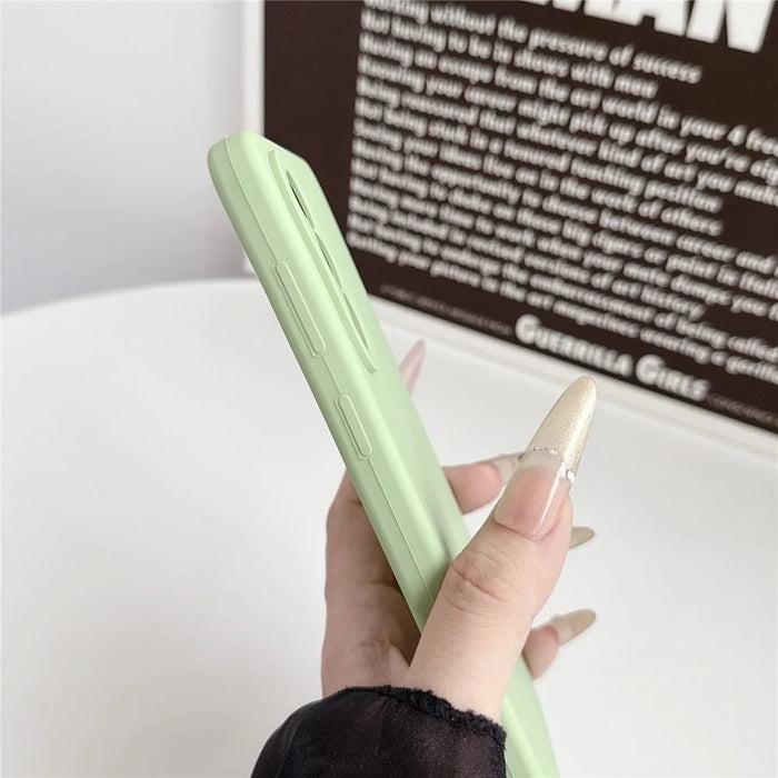 For Samsung Galaxy A17 4G / A17 5G Case Silicone Shockproof Phone Protective Cover Shell - Matcha Green - 4