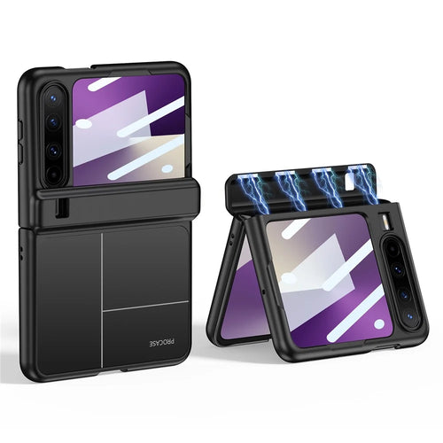 GKK For Huawei Pura X Magnetic Case Transform to Pura X Max Ultra Thin PC Protective Cover with Screen Film - Black - 1