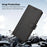 For iPhone 16e / iPhone 17e Case 9 Card Slots PU Leather Flip Wallet Phone Cover with Hand Strap - Black - 7