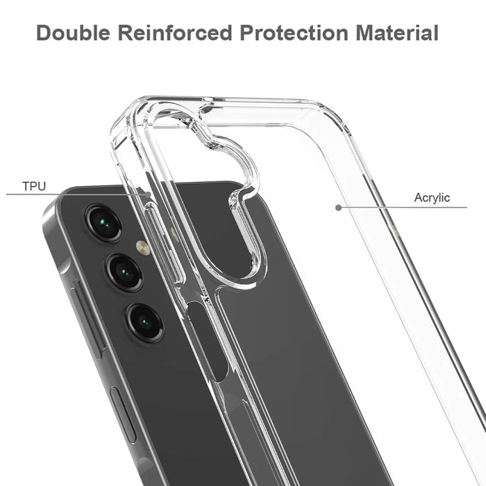 For Samsung Galaxy A27 5G Clear Phone Case TPU+Acrylic Shockproof Phone Back Cover - Clear - 5
