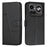 For Nothing Phone (4a) Pro Leather Phone Case  Foldable Stand Wallet Flip Cover with Strap - Black - 1