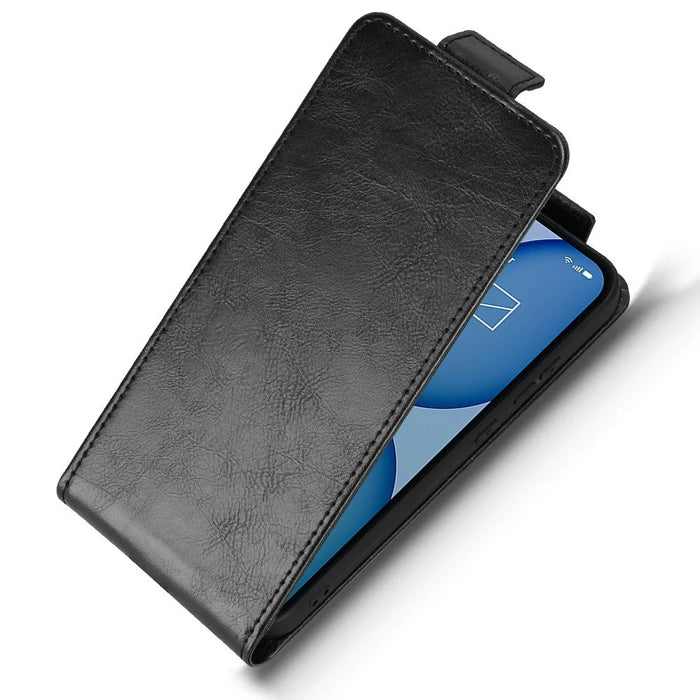 For Nothing Phone (4a) Stand Case Magnetic Clasp Vertical Flip Leather Phone Cover with Card Holder - Black - 5