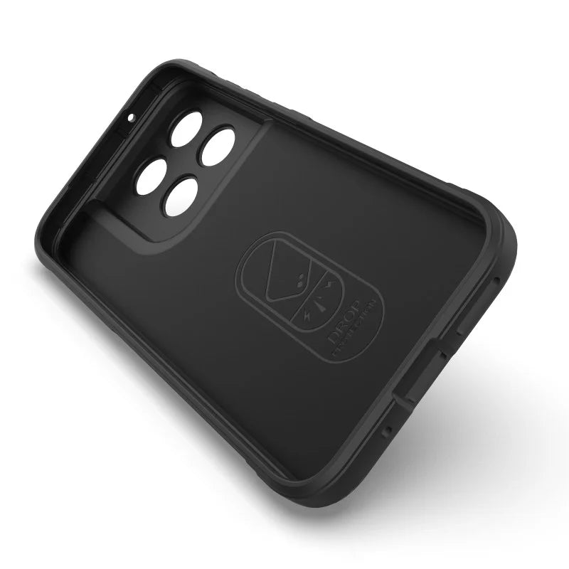 WANLONFENG TPU Case for Motorola Moto G87 5G / G77 5G / G67 5G HD Series Anti Slip Phone Cover with Tempered Glass - Black - 3