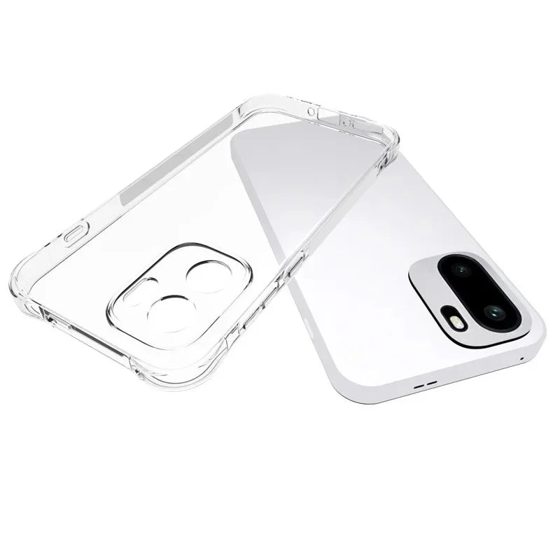 WANLONFENG for  OnePlus Ace 6 Ultra 5G WL2 Series TPU Case 2.0mm Phone Cover with 2Pcs Tempered Glass Films - Transparent - 5