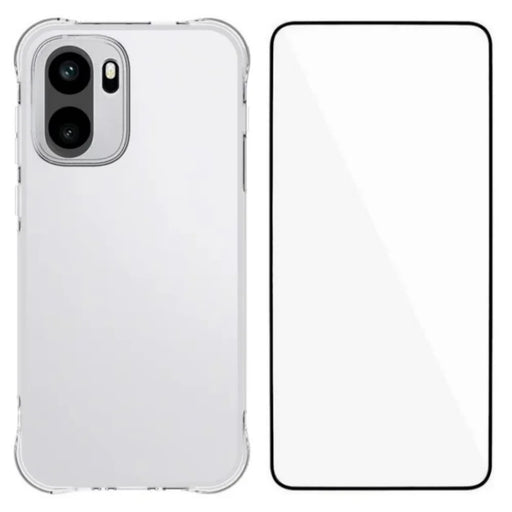 WANLONFENG for  OnePlus Ace 6 Ultra 5G WL Series Case 2.0mm TPU Phone Cover with Tempered Glass Film - Transparent - 1