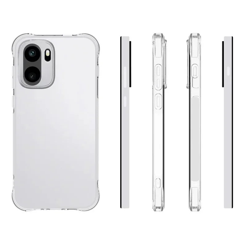 WANLONFENG for  OnePlus Ace 6 Ultra 5G WL Series Case 2.0mm TPU Phone Cover with Tempered Glass Film - Transparent - 6