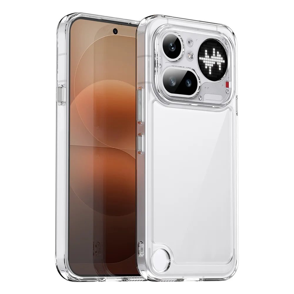 WANLONFENG for Nothing Phone (4a) Pro Back Cover  XC Series TPU Acrylic Phone Case with Tempered Glass Film - Black - 2