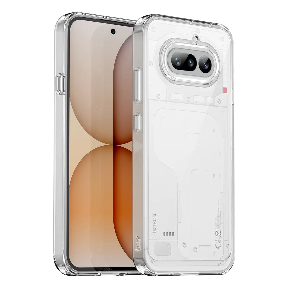 WANLONFENG for Nothing Phone (4a) Phone Case  XC Series TPU Acrylic Cover with Tempered Glass (Big Lens Hole) - Black - 2