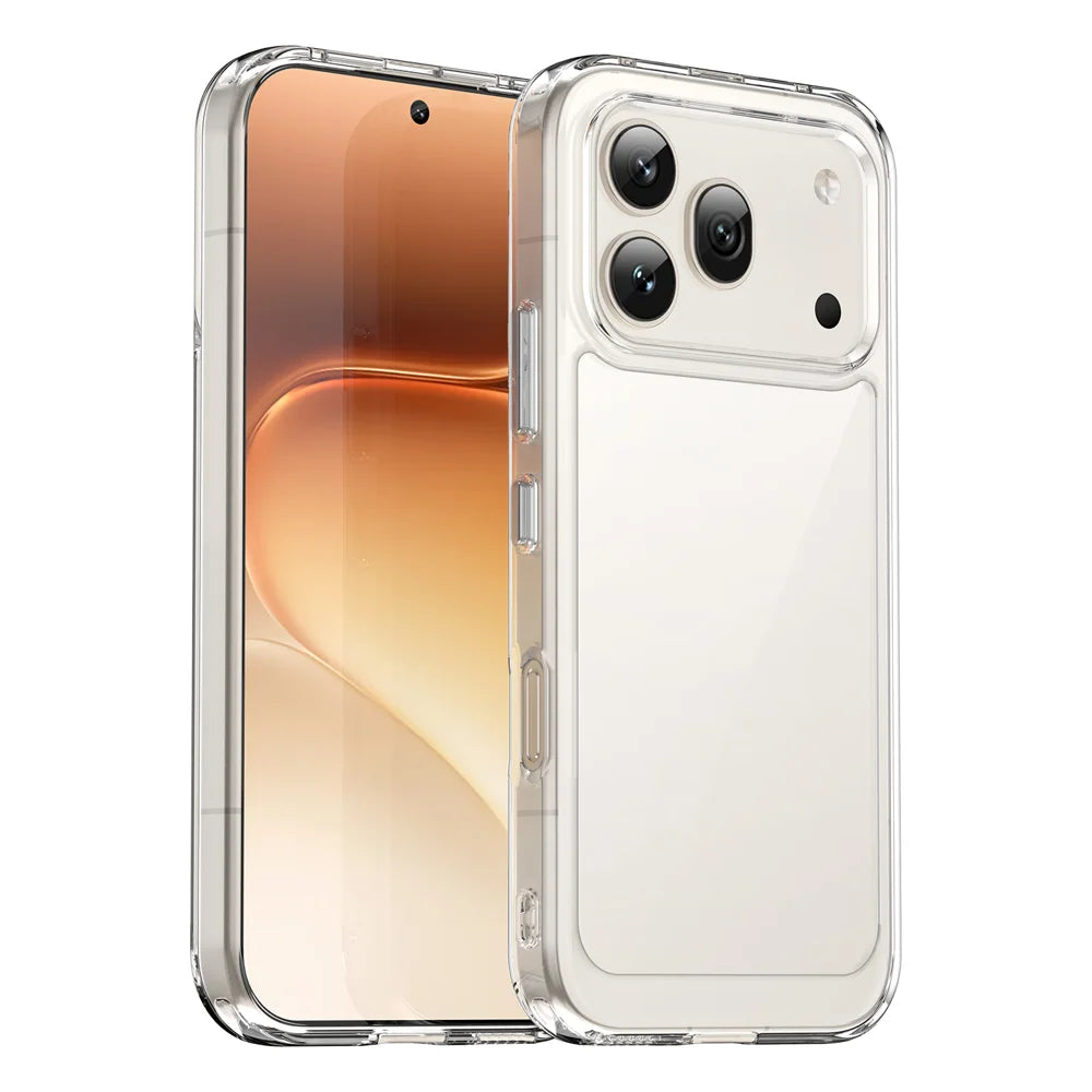 WANLONFENG for Honor 600 5G Phone Case  XC Series TPU Acrylic Cover with Tempered Glass (Big Lens Hole) - Black - 2