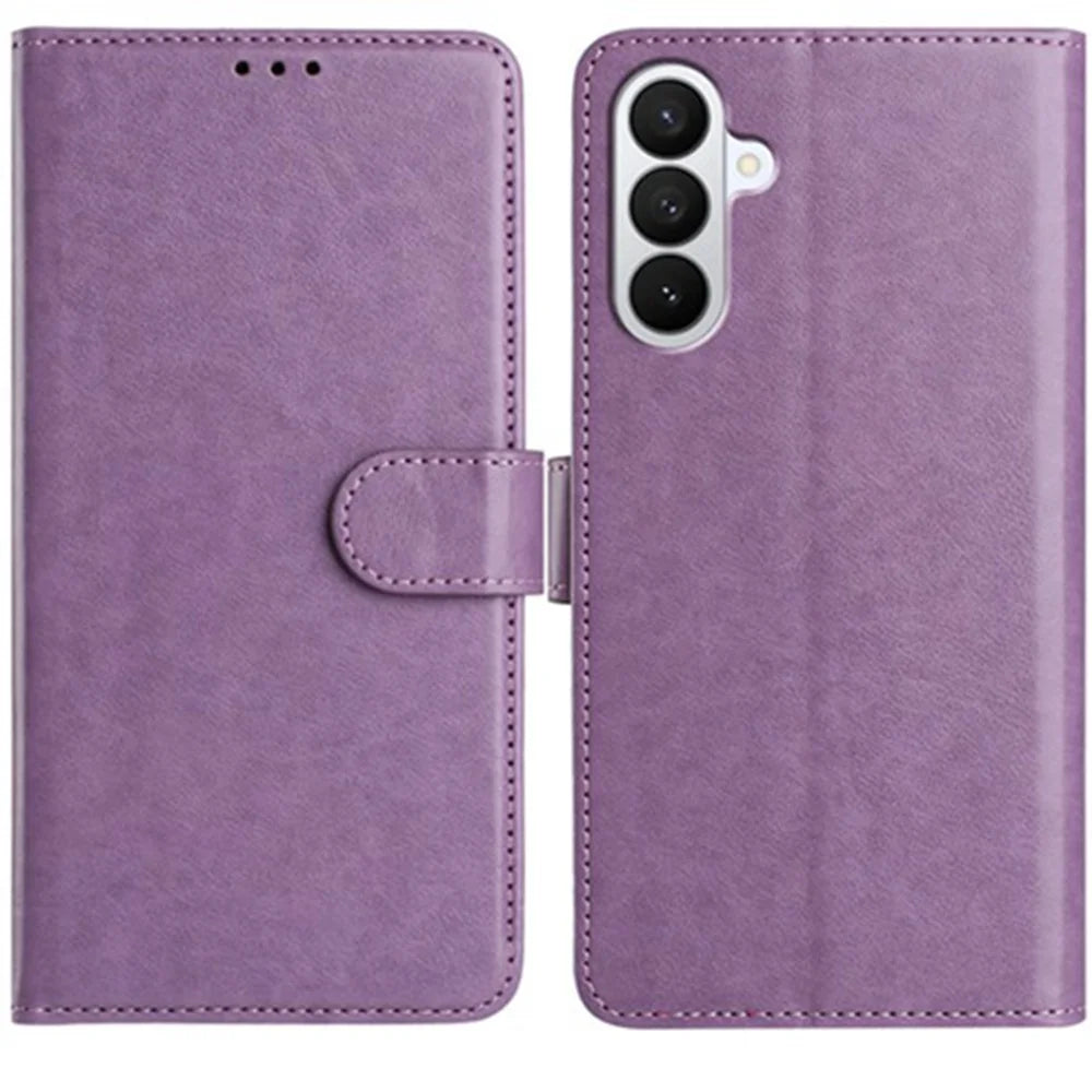 For Samsung Galaxy A27 5G Wallet Phone Case Stand PU Leather Folio Flip Cover with 8 Card Slot - Purple - 4