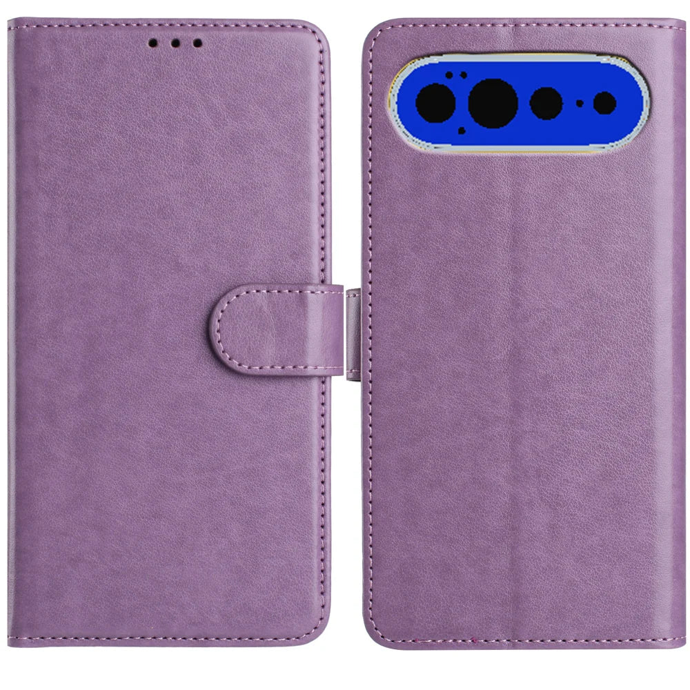 For Google Pixel 11 Pro XL Wallet Phone Case Stand PU Leather Folio Flip Cover with 8 Card Slot - Purple - 3