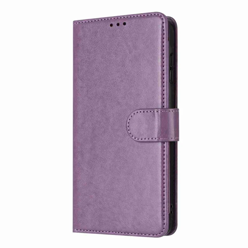 For Google Pixel 11 Pro XL Wallet Phone Case Stand PU Leather Folio Flip Cover with 8 Card Slot - Purple - 5