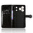 For Blackview Wave 7C Wallet Case Dot Pattern Imprint PU Leather Phone Cover with Wrist Strap - Black - 4