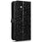 For Samsung Galaxy A57 5G Wallet Case Dot Pattern Imprint PU Leather Phone Cover with Wrist Strap - Black - 7