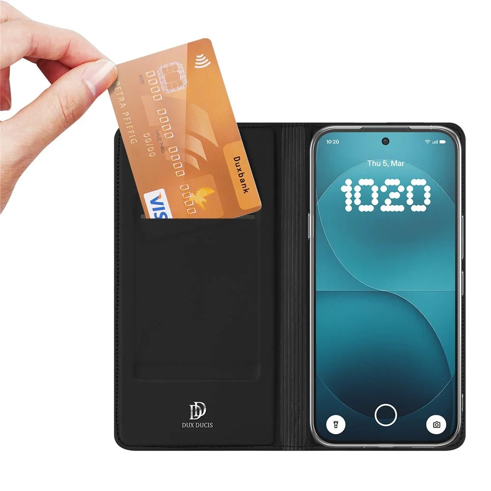 DUX DUCIS for Nothing Phone (4a) Pro Case  Skin Pro Series Leather Stand Cover Card Holder - Black - 2