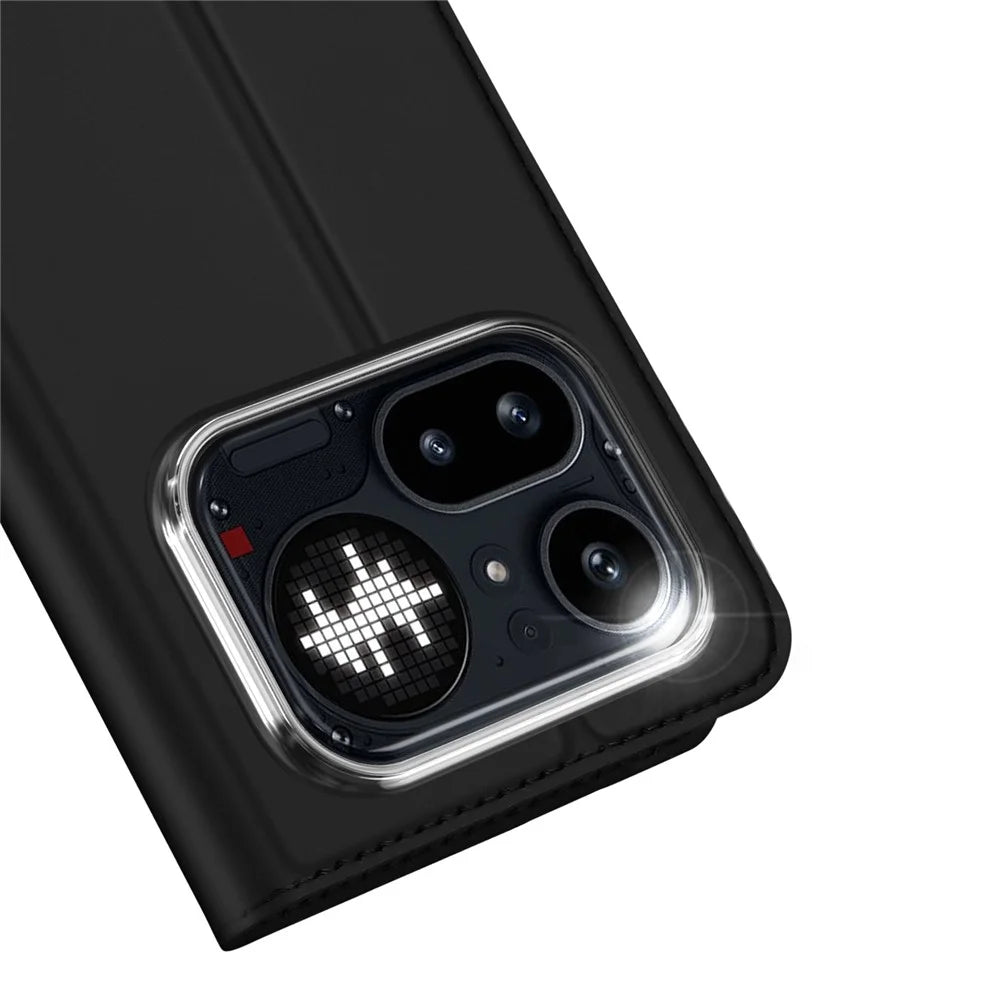 DUX DUCIS for Nothing Phone (4a) Pro Case  Skin Pro Series Leather Stand Cover Card Holder - Black - 4