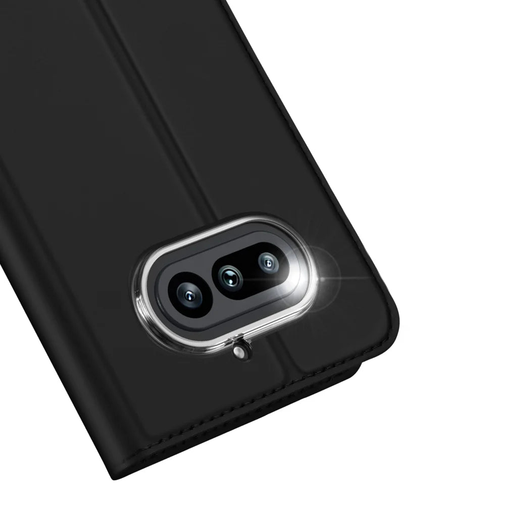 DUX DUCIS for Nothing Phone (4a) Case  Skin Pro Series Leather Stand Cover Card Holder - Black - 3