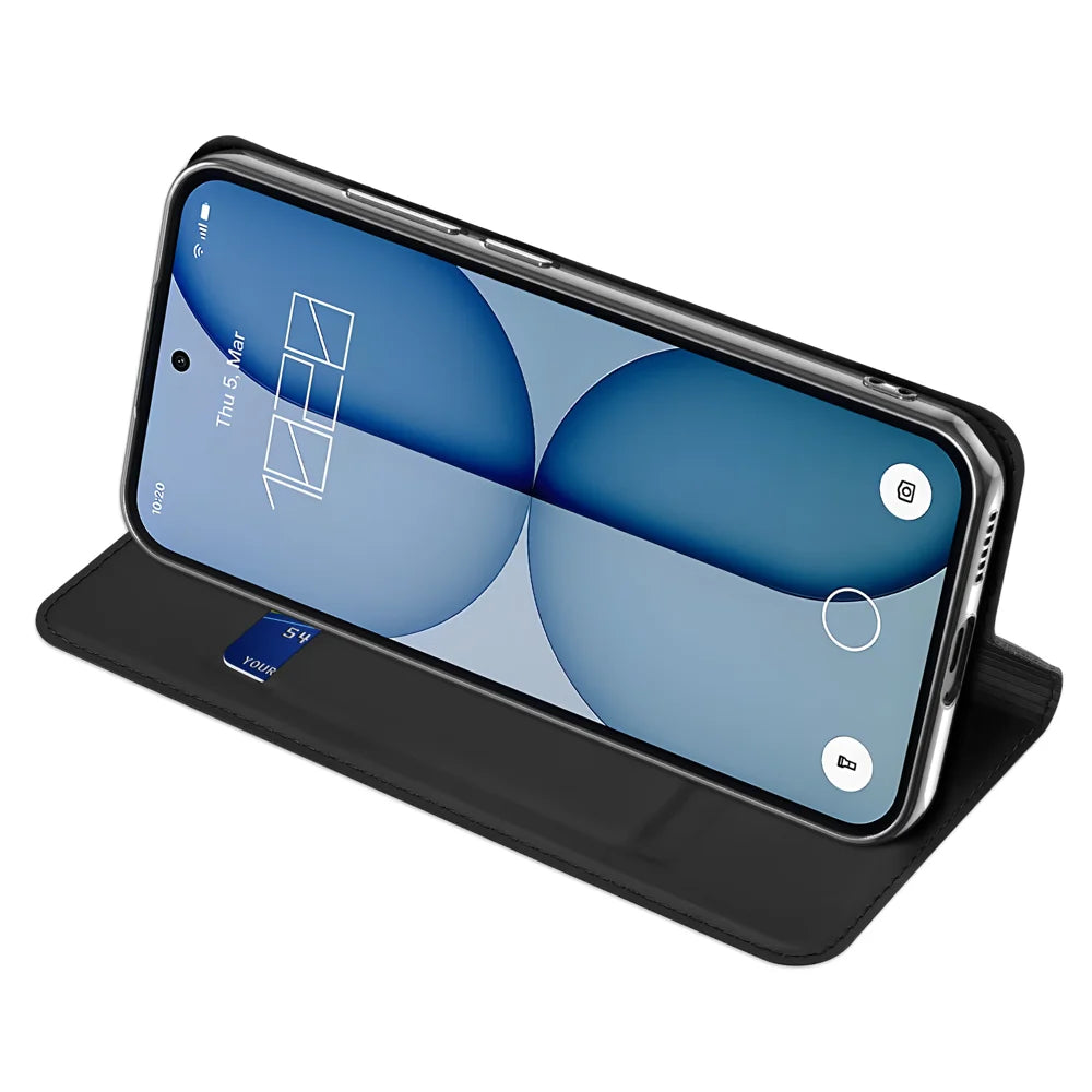 DUX DUCIS for Nothing Phone (4a) Case  Skin Pro Series Leather Stand Cover Card Holder - Black - 5