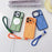 For iPhone 17 Pro Magnetic Case Lens Frame Kickstand Skin-touch PC + TPU Cover with Wrist Strap - Beige - 3