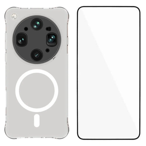 WANLONFENG for Oppo Find X9 Ultra 5G WL2 Series 2.0mm Magnetic Case Clear TPU Phone Back Cover with Screen Films - Transparent - 1