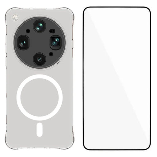 WANLONFENG for Oppo Find X9 Ultra 5G WL2 Series 2.0mm Magnetic Case Clear TPU Phone Back Cover with Screen Films - Transparent - 1