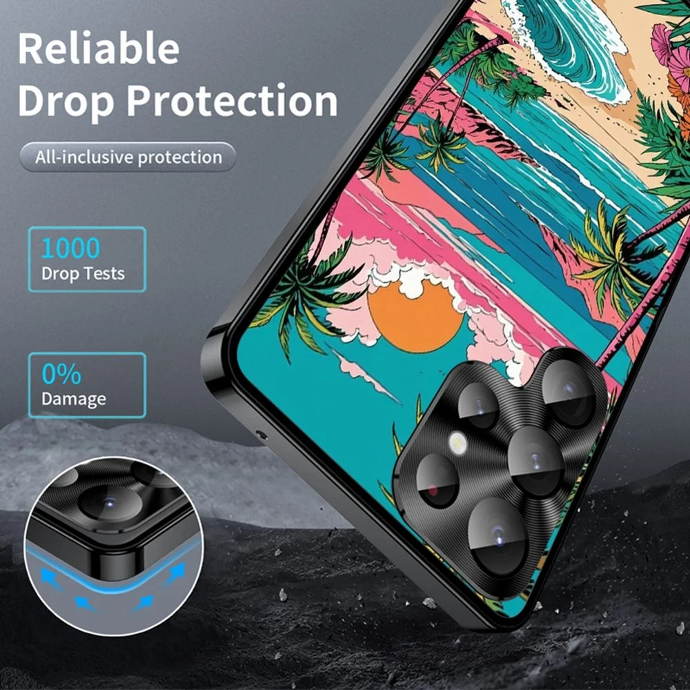 For Samsung Galaxy S26 Ultra Magnetic Case Coastal Seashell Pattern PC+TPU Phone Cover with Lens Film - LK00107-01 - 3