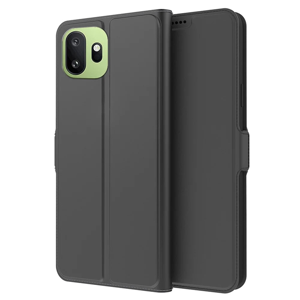 For OnePlus 15T 5G Case Shockproof TPU Inner Shell Leather Phone Cover Card Slot - Black - 1