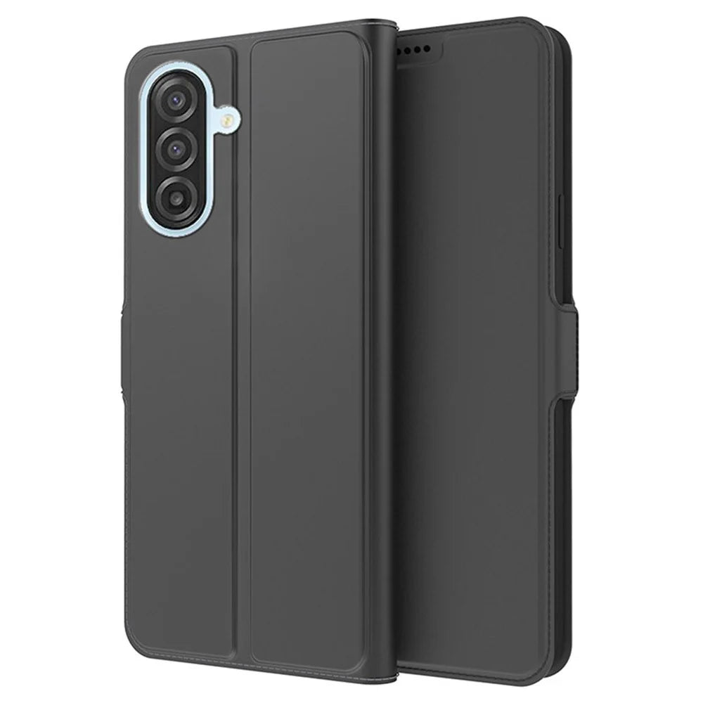 For Samsung Galaxy A27 5G Case Shockproof TPU Inner Shell Leather Phone Cover Card Slot - Black - 1