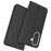 For Samsung Galaxy A27 5G Case PU Leather Phone Cover with Card Holder Stand - Black - 1