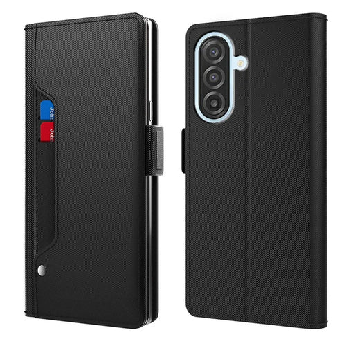 For Samsung Galaxy A27 5G Case PU+TPU Magnetic Flip Phone Cover with Stand - Black - 1