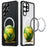 For Samsung Galaxy S22 Ultra 5G Magnetic Case Football Print Pattern PC+TPU Phone Cover with Lens Film - LK00346-041 - 1