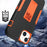 For iPhone 14 Plus Hybrid Hard PC Soft TPU Impact-Resistant Case Car Mount Kickstand Protective Phone Cover - Black / Orange - 4