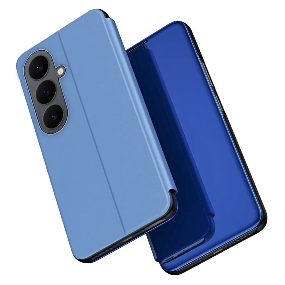 For Samsung Galaxy A27 5G Flip Leather Cover with Stand Full Body Protective Phone Case - Blue - 2