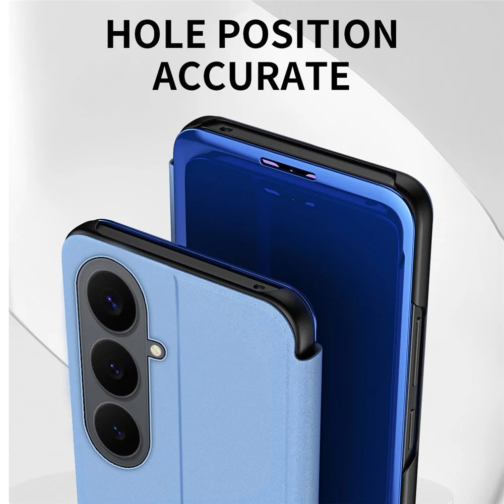 For Samsung Galaxy A27 5G Flip Leather Cover with Stand Full Body Protective Phone Case - Blue - 6