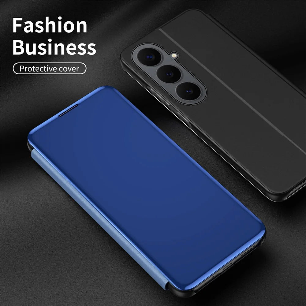 For Samsung Galaxy A27 5G Flip Leather Cover with Stand Full Body Protective Phone Case - Blue - 7