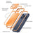 For iPhone 17 Pro Max Magnetic Case Metal Frame PC Back Phone Cover with Pop-Up Buckle - Orange - 5