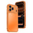 For iPhone 17 Pro Magnetic Case Metal Frame PC Back Phone Cover with Pop-Up Buckle - Orange - 1