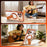 For iPhone 17 Pro Max Magnetic Case Electroplated Kickstand PC+TPU Protective Cover with Lens Film - Orange - 3
