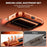 For iPhone 17 Pro Max Magnetic Case Electroplated Kickstand PC+TPU Protective Cover with Lens Film - Orange - 5