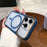 For iPhone 15 Pro Magnetic Case Large Viewing Window TPU + PC Shockproof Phone Cover - Blue - 2