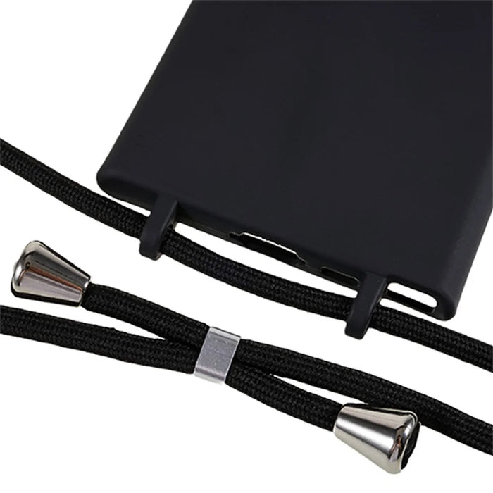 For Samsung Galaxy S26 Ultra Case TPU Soft Shockproof Phone Cover with Adjustable Lanyard - Black - 4