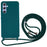 For Samsung Galaxy S26+ Case TPU Soft Shockproof Phone Cover with Adjustable Lanyard - Dark Green - 1